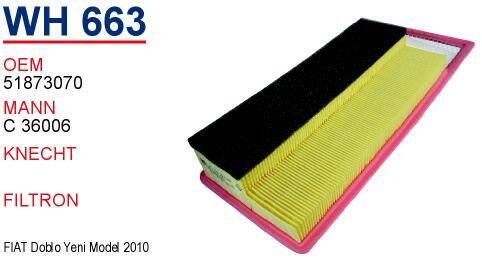 51873070 Fıat Doblo 1,3 Tjd-Punto 1,3 Jtd 10+Hava Filitresi Wunder - 1