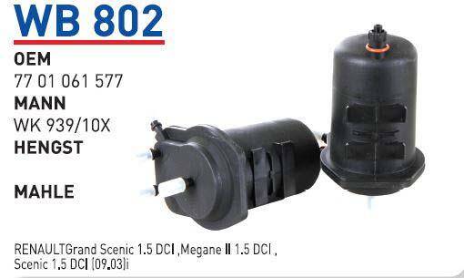 77010615577 Renault Megane Iı 1.5 Mazot Filtresi Wunder - 1