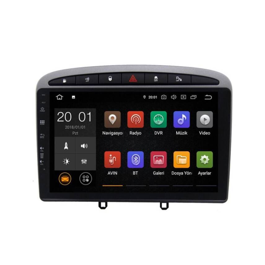 Android 10.0 Mtk 8227 2+16G Peugeot 308 Gri Multimedya Navimex - 1