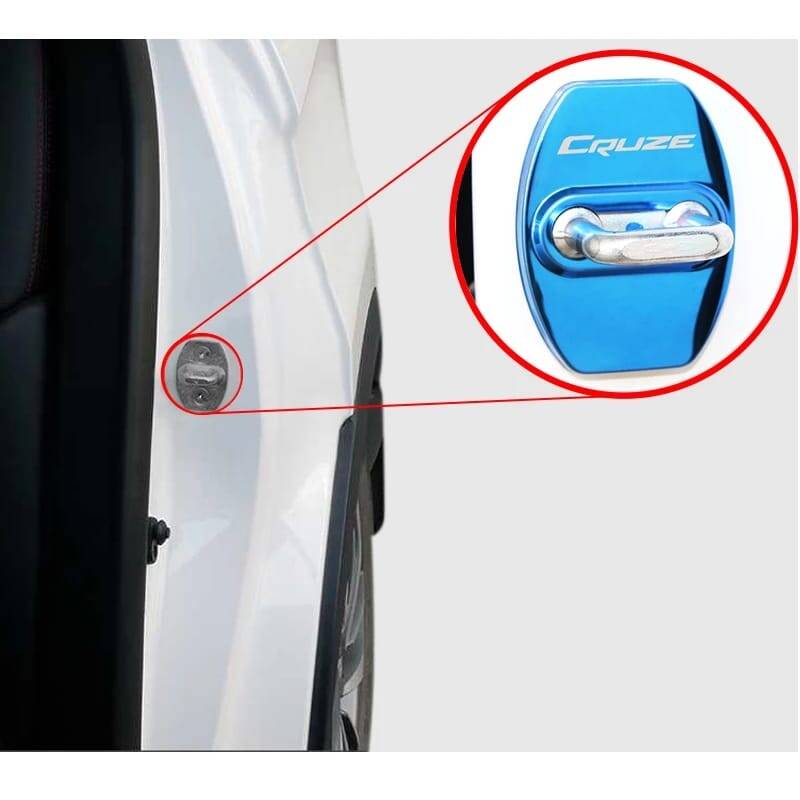 Cruze Kapı Kilit Koruma Kapağı 4 Prc Mavi - 6