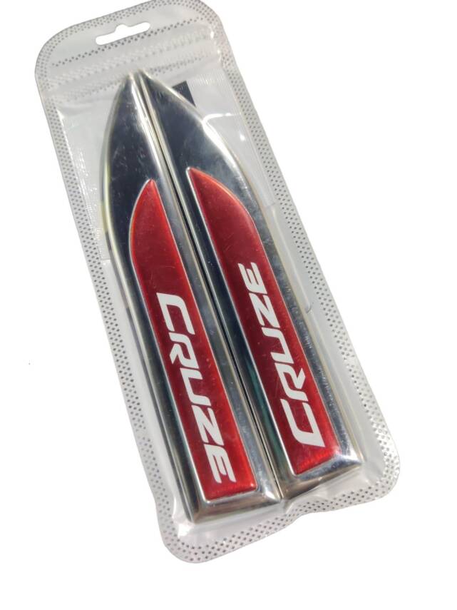 Cruze Metal Çamurluk Krom Vent Özel Ürün Takım 2 Li Kırmızı - 1