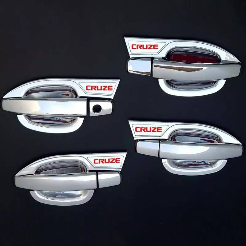 Dış Kapı Kolu Krom Komple Kaplama Cruze Yazılı 8 Li Set - 2