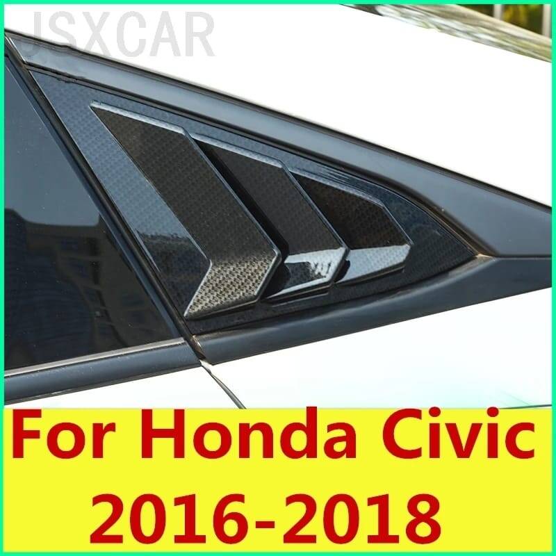 Honda Civic Fc5 Arka Kelebek Cam Rüzgarlığı Parlak Siyah - 6