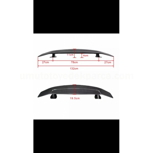 Sedan Araçlar İçin Üniversal 7D Karbon Spoiler