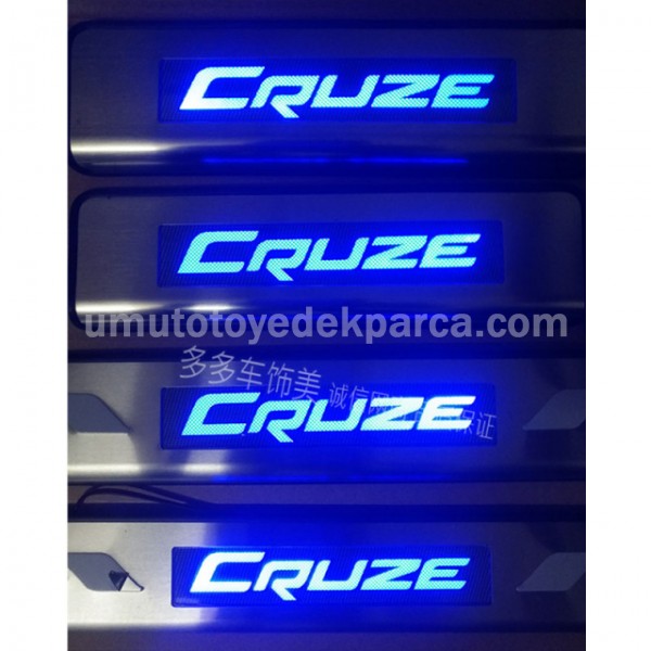 Cruze Kapı Eşik Ledli Cruze Yazılı 4 Parça