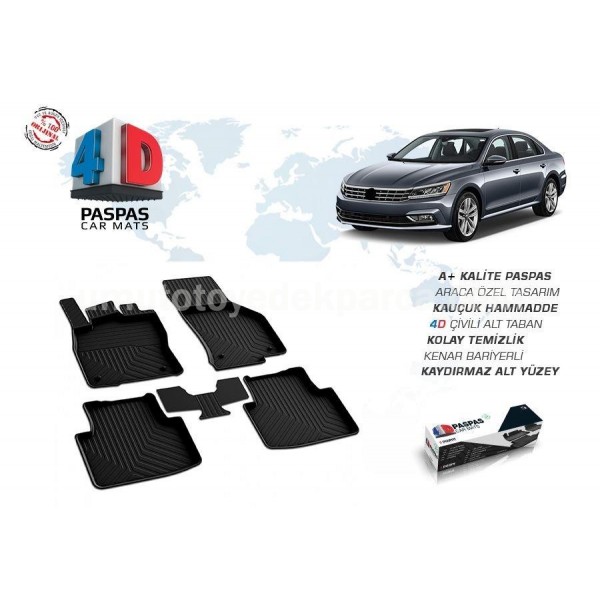 Volkswagen Passat B8 4D Paspas Siyah Omsa 2015-