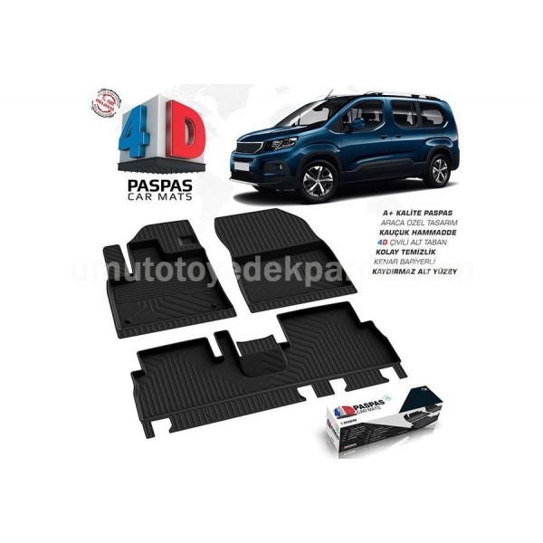 Peugeot Rifter 4D Paspas Siyah OMSA