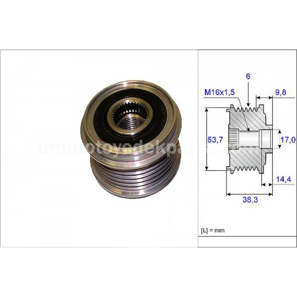 Alternatör Kasnağı Bmw E87 F20 E90 Chevrolet Aveo 1.3 İthal