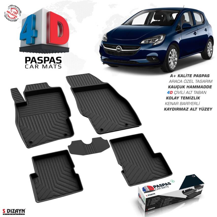 Opel Corsa E 4D Havuzlu Paspas Omsa - 1