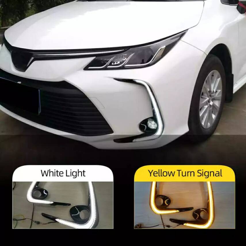 Toyota Corolla 2019 Sonrası Gündüz Led Sis Çerçeve Sinyalli Kayar - 5