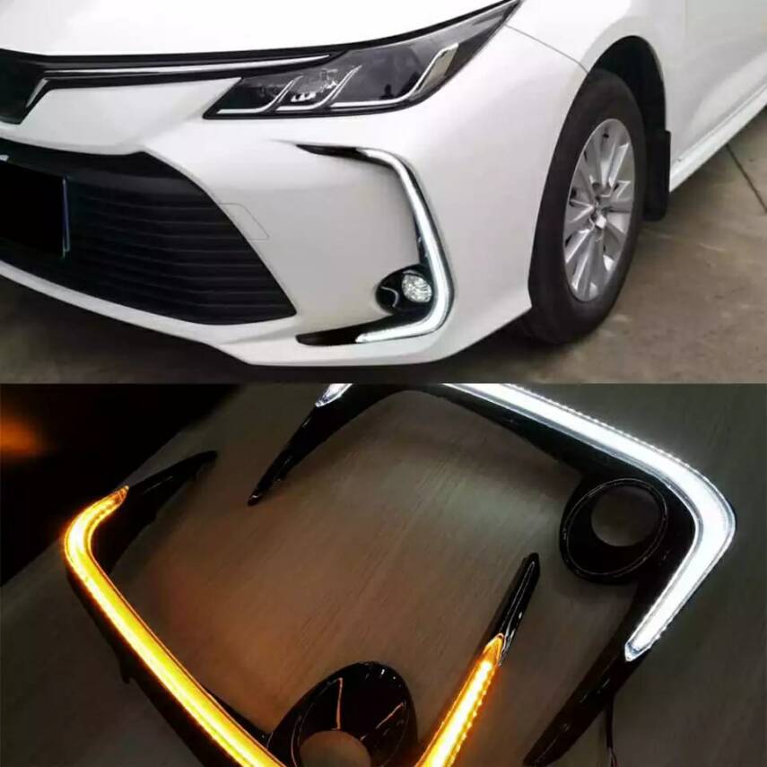 Toyota Corolla 2019 Sonrası Gündüz Led Sis Çerçeve Sinyalli Kayar - 6