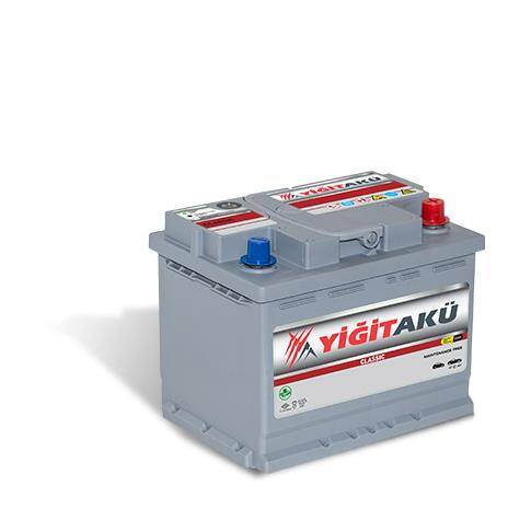 Yiğit Akü 12V 60 Amper Ah Ca-Ca L2 Düz T7 Tüm Kenarlar Tırnaklı (Pervaz) - 1